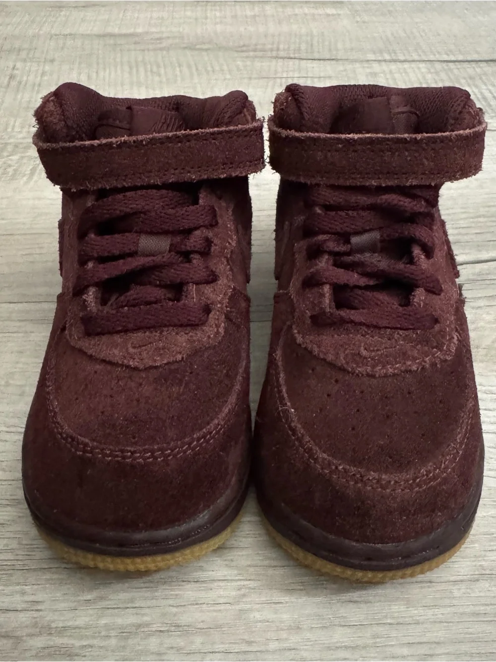 Nike Air Force 1 Mid LV8 Burgundy Crush 859338-600 Toddler Shoes size 8C RARE